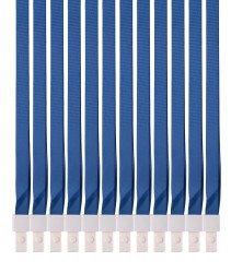 Шнур для пропуска Deli 8352blue 45х1см нейлон синий (упак.:12шт) пластиковый пакет