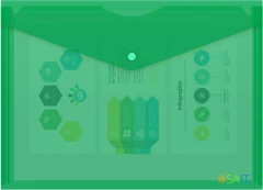 Конверт на кнопке Бюрократ -PK803TGRN A4 пластик 0.15мм зеленый