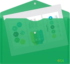 Конверт на кнопке Бюрократ -PK803TGRN A4 пластик 0.15мм зеленый