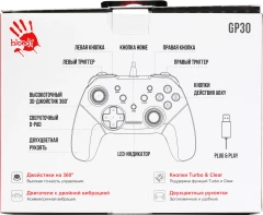 Геймпад A4Tech Bloody GP30 Sports черный/красный USB виброотдача обратная связь (GP30 SPORTS RED)