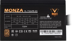 Блок питания Formula ATX 750W MONZA VL-750APB-85 80+ bronze (20+4pin) APFC 120mm fan 7xSATA RTL