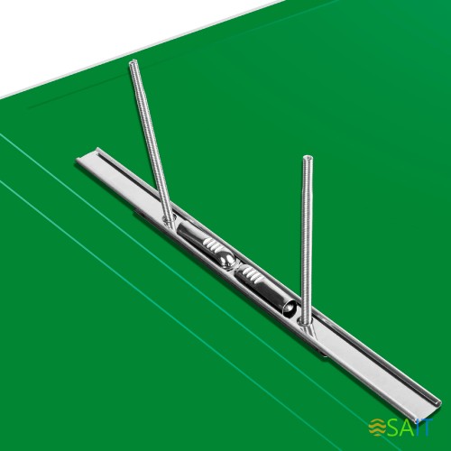 Папка метал.пруж.скоросш. Бюрократ -PZ07PGREEN A4 пластик 0.7мм внут.и торц.карм зеленый