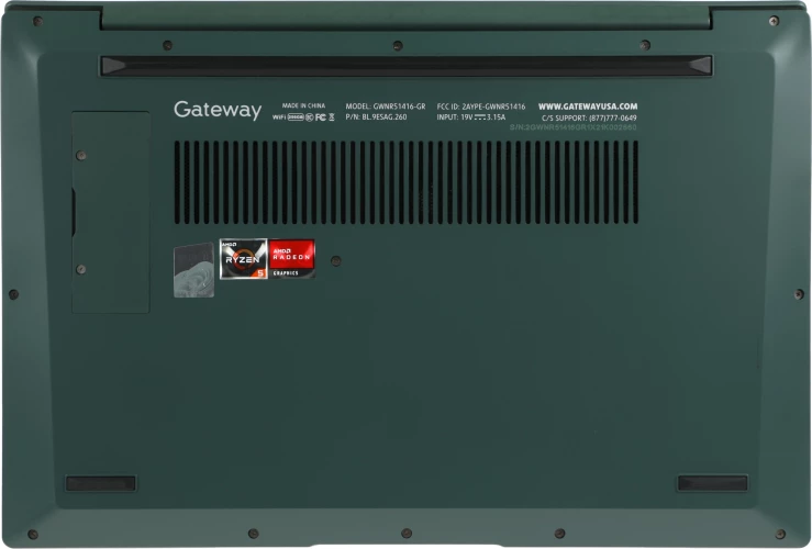 Ноутбук Gateway Ultra Slim 14 Ryzen 5 3500U 8Gb SSD256Gb AMD Radeon Vega 8 14.1" IPS FHD (1920x1080) Windows 11 Home green WiFi BT Cam (GWNR51416-GR)