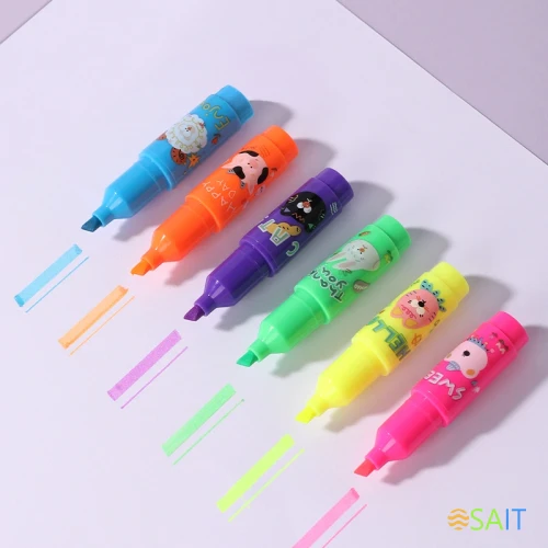 Набор текстовыделителей Deli EU611 скошенный пиш. наконечник 1-5мм 6цв. ассорти (6шт.)