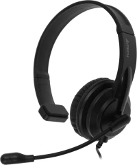 Наушники с микрофоном A4Tech HS-11 черный 2м накладные оголовье (HS-11/3.5MM PLUG/BLACK)