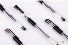 Набор ручек гелев. Deli 6619-BK прозрачный/черный черн. черн. блистер (3шт) линия 0.5мм резин. манжета