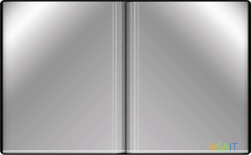 Папка с 80 прозр.вклад. Бюрократ -BPV80BLCK A4 пластик 0.8мм торц.карм с бум. встав черный