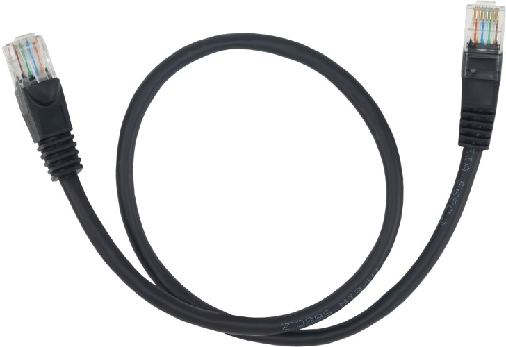 Патч-корд Buro UTP 4 пары cat.5E CCA molded 0.5м черный RJ-45 (m)-RJ-45 (m)