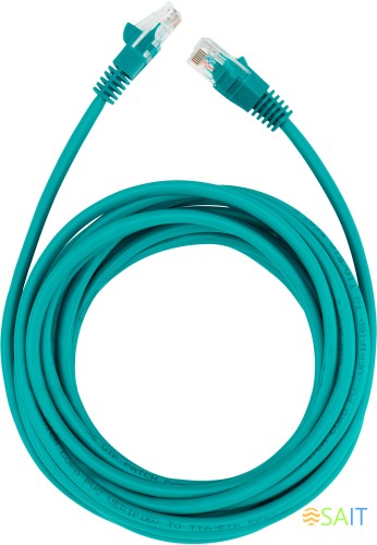Патч-корд Buro UTP 4 пары cat.5E CCA molded 5м зеленый RJ-45 (m)-RJ-45 (m)