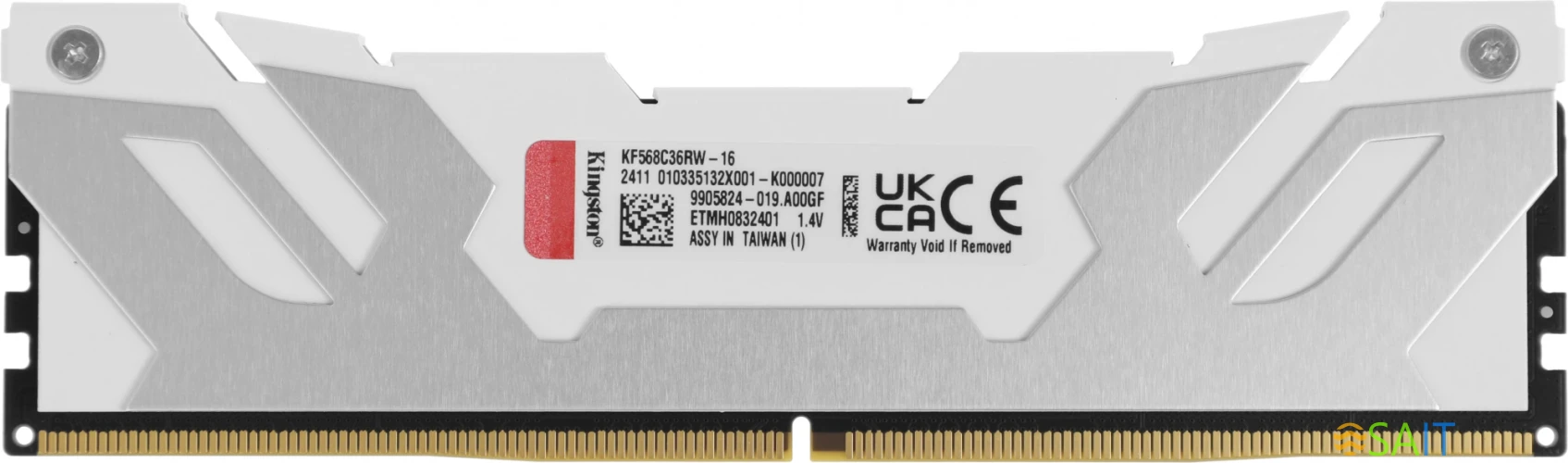Память DDR5 16GB 6800MHz Kingston KF568C36RW-16 Fury Beast RTL Gaming PC5-54400 CL36 DIMM 288-pin 1.4В kit с радиатором Ret