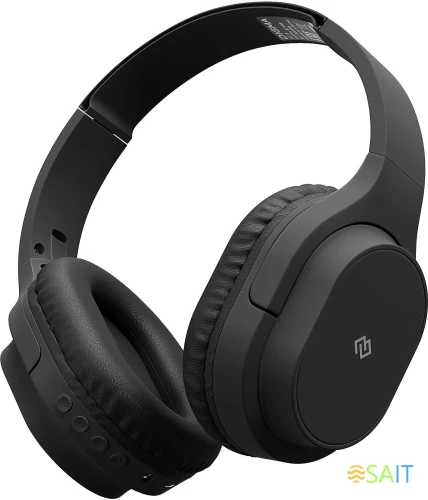 Гарнитура накладные Digma BT-18 черный беспроводные bluetooth оголовье (BT18B)