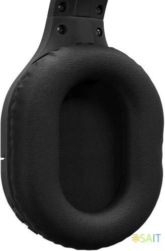 Гарнитура накладные Digma BT-18 черный беспроводные bluetooth оголовье (BT18B)