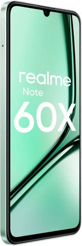 Смартфон Realme RMX3938 Note 60х 64Gb 3Gb зеленый моноблок 3G 4G 2Sim 6.74" 720x1600 Android 14 8Mpix 802.11 a/b/g/n/ac GPS GSM900/1800 GSM1900 A-GPS microSD max2048Gb