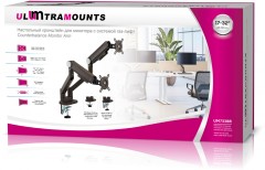 Кронштейн для мониторов Ultramounts UM733BR черный/коричневый 17"-32" макс.8кг крепление к столешнице поворот и наклон