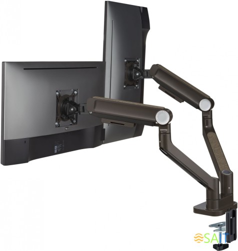 Кронштейн для мониторов Ultramounts UM733BR черный/коричневый 17"-32" макс.8кг крепление к столешнице поворот и наклон