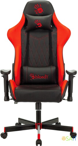 Кресло игровое A4Tech Bloody GC-870 черный/красный ромбик эко.кожа с подголов. крестов. металл