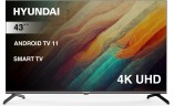 Телевизор LED Hyundai 43" H-LED43BU7006 Android TV Frameless Metal черный 4K Ultra HD 60Hz DVB-T DVB-T2 DVB-C DVB-S DVB-S2 USB WiFi Smart TV