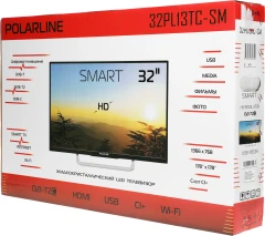 Телевизор LED PolarLine 32" 32PL13TC-SM черный HD 60Hz DVB-T DVB-T2 DVB-C USB WiFi Smart TV (RUS)