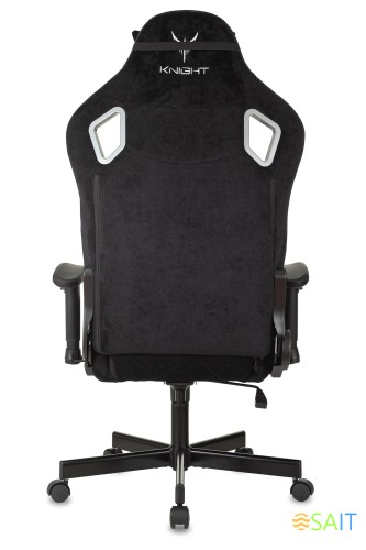Кресло игровое Knight Outrider черный Light-20 с подголов. крестов. металл