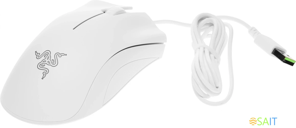 Мышь Razer DeathAdder Essential белый оптическая 6400dpi USB для ноутбука 5but (RZ01-03850200-R3C1)