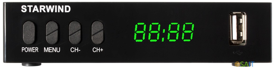 Ресивер DVB-T2 Starwind CT-220 черный