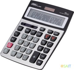 Калькулятор бухгалтерский Deli E39265 серый 16-разр.