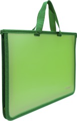 Папка для тетрадей Silwerhof 671949 Gems A4 340x245x40мм 1отд. зеленый пластик на молнии