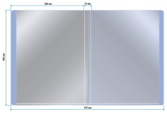 Папка-портфолио с 40 прозр.вклад. Бюрократ Gems GEMPP40AZURE A4 пластик 0.7мм карм.на лиц.стор. голубой топаз