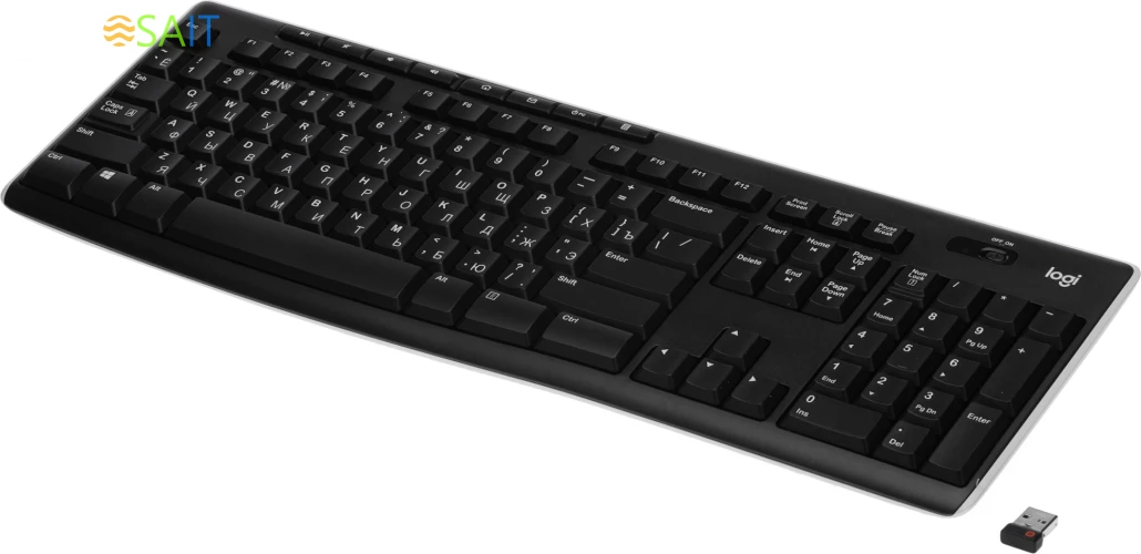 Клавиатура Logitech K270 черный/белый USB беспроводная Multimedia (920-003058)