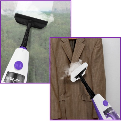 Швабра паровая Kitfort КТ-1050 1500Вт белый/фиолетовый