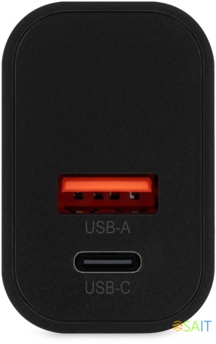 Сетевое зар./устр. Buro BUWD1 18W 3A (PD+QC) USB-C/USB-A универсальное черный (BUWD18P110BK)