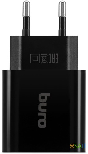 Сетевое зар./устр. Buro BUWD1 18W 3A (PD+QC) USB-C/USB-A универсальное черный (BUWD18P110BK)