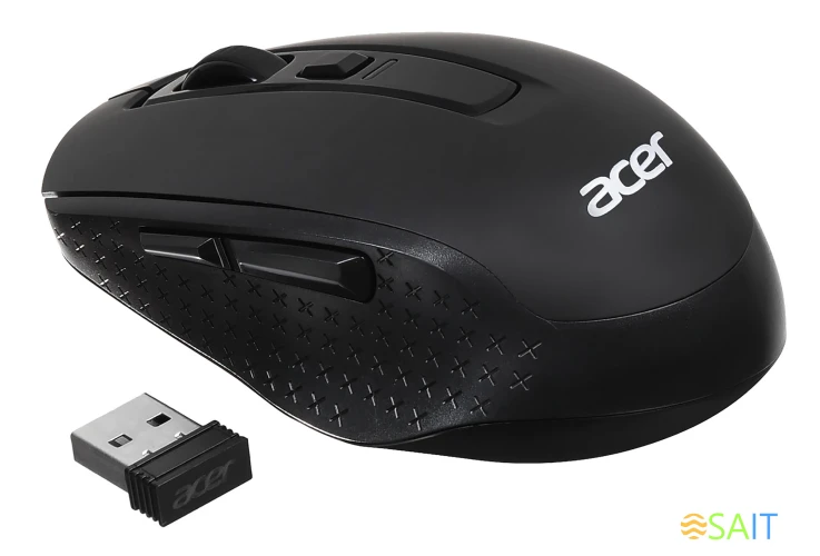 Мышь Acer OMR070 черный оптическая 1600dpi беспров. BT/Radio USB для ноутбука 6but (ZL.MCEEE.00D)