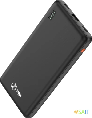 Мобильный аккумулятор Cactus CS-PBFSAA-10000 10000mAh 4.5A USB-A/2xUSB-C черный