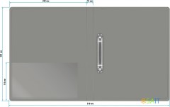 Папка на 2-х кольцах Бюрократ -0818/2RGREY A4 пластик 0.7мм кор.18мм внутр. с вставкой серый