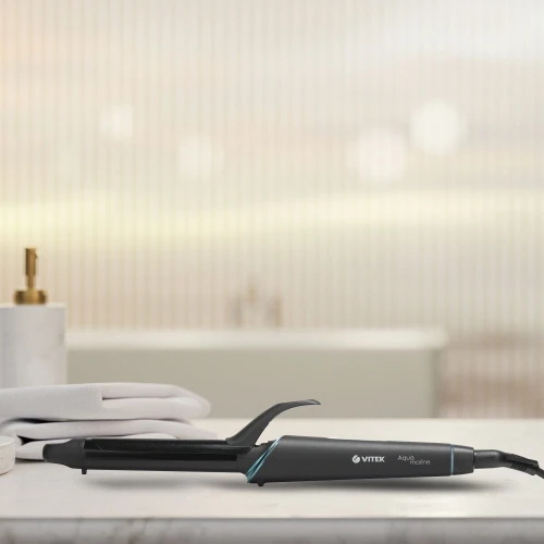 Щипцы Vitek Aquamarine VT-2312 50Вт черный макс.темп.:200С покрытие:керамическое