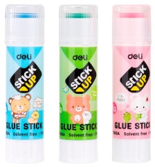 Клей-карандаш Deli E7165A 8гр корп.ассорти детский