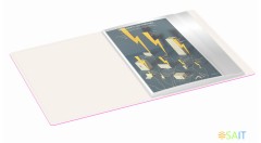 Папка с 20 прозр.вклад. Бюрократ Double Neon DNE07V20PINK A4 пластик 0.7мм розовый