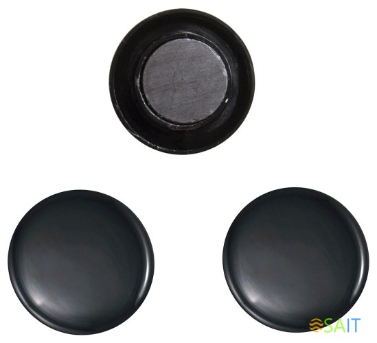 Магнит Silwerhof Classic для досок пластик черный d30мм круглый (упак.:10шт)