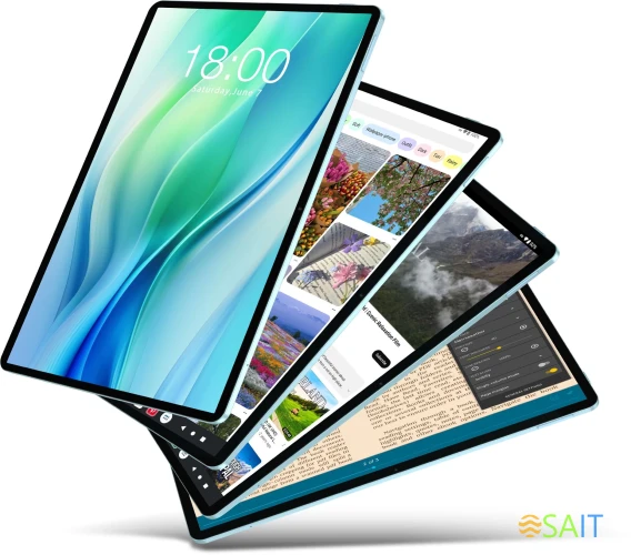 Планшет Teclast P50 T606 (1.6) 8C RAM6Gb ROM128Gb 11" IPS 1280x800 4G 1Sim Android 14 голубой 13Mpix 5Mpix BT WiFi microSD 1Tb 8000mAh