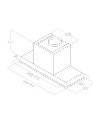 Встраиваемая вытяжка ELICA ELICA HIDDEN 2.0 BL MAT/A/72-PRF0197747