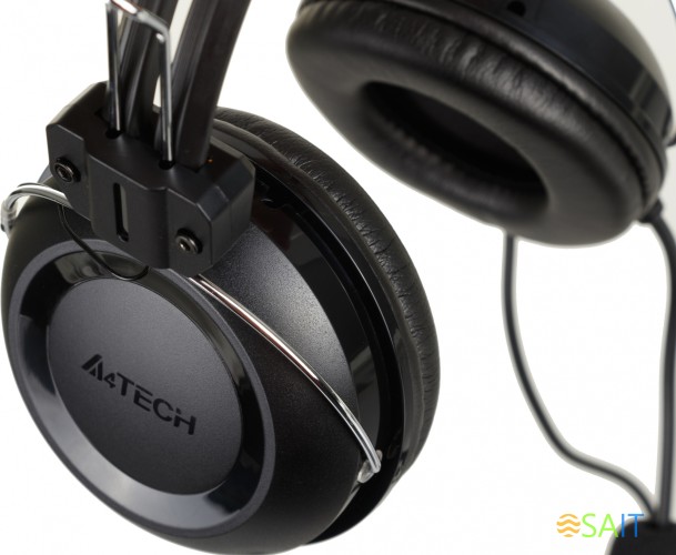 Наушники с микрофоном A4Tech HU-35 черный 2м накладные USB оголовье