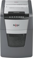 Шредер Rexel Optimum AutoFeed 100M черный с автоподачей (секр.P-5) фрагменты 100лист. 34лтр. скрепки скобы пл.карты