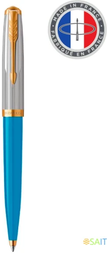 Ручка шариков. Parker 51 Premium (2169080) Turquoise GT M черн. черн. подар.кор.