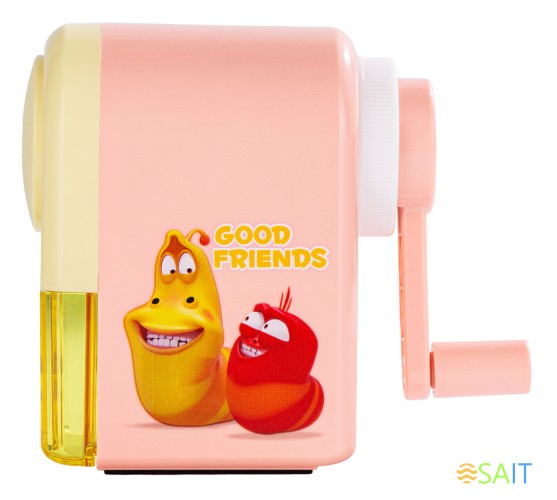 Точилка для карандашей механическая Deli E0641L Larva 1 отверстие пластик ассорти