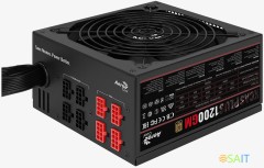 Блок питания Aerocool ATX 1200W KCAS PLUS 1200GM V2 (20+4pin) APFC 140mm fan 10xSATA Cab Manag RTL
