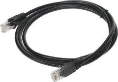 Патч-корд Buro UTP 4 пары cat.5E CCA molded 1.5м черный RJ-45 (m)-RJ-45 (m)
