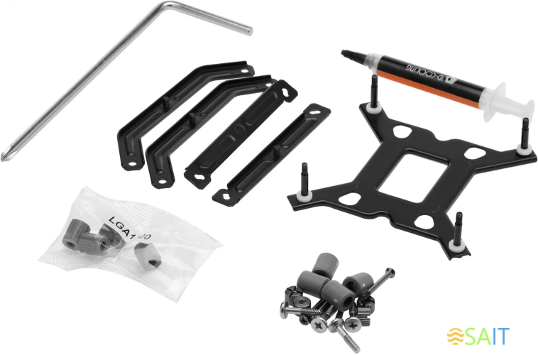 Устройство охлаждения(кулер) ID-Cooling IS-55 ARGB ARGB Soc-AM5/AM4/1200/1700/1851 черный 4-pin 31.2-31.2dB Al+Cu 125W 450gr Ret