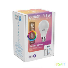 Умная лампа Gauss IoT Smart Home E27 8.5Вт 806lm Wi-Fi (1170112)