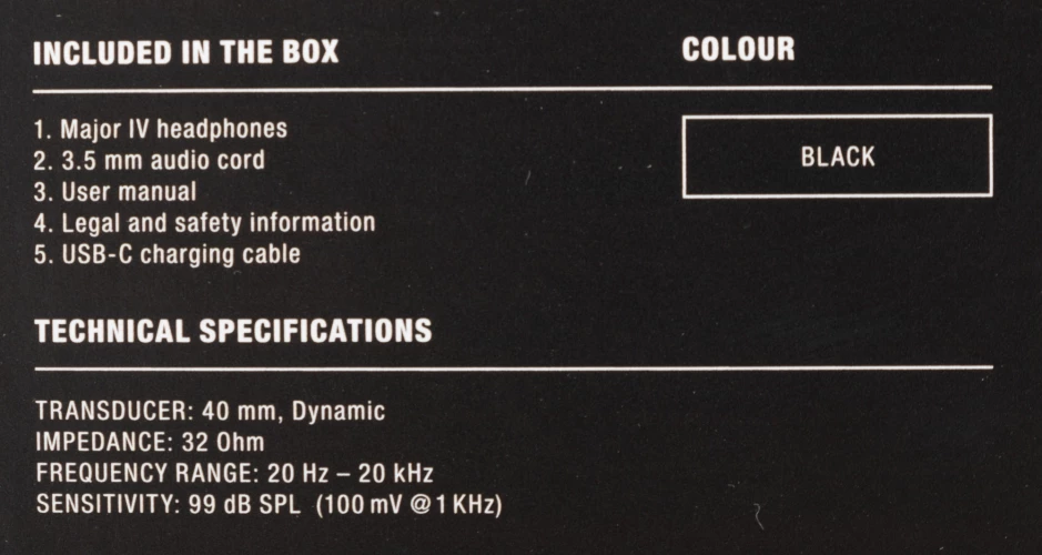 Гарнитура накладные Marshall Major IV черный беспроводные bluetooth оголовье (1005773)